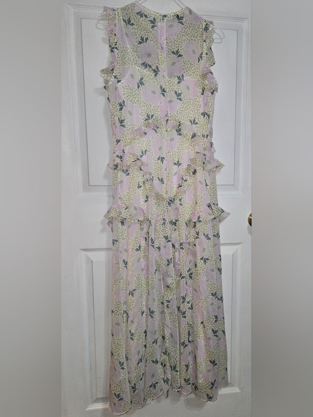 Ted Baker London Pastel Floral Ruffle Maxi Dress